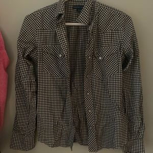 Ralph Lauren Long sleeve shirt black and cream